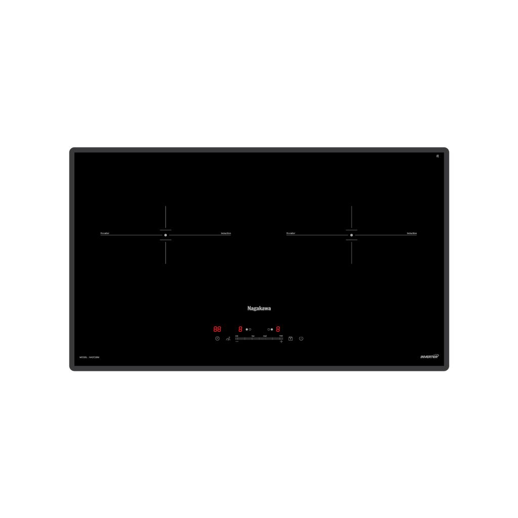 Bếp đôi điện từ Nagakawa UltraSlim NK2C28M - Công nghệ Inverter tiết kiệm điện